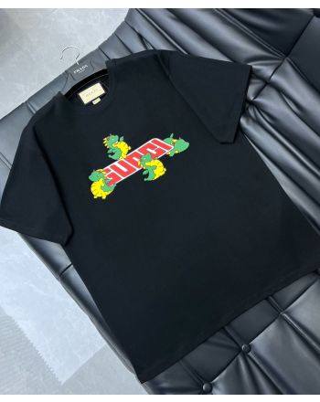 Gucci Women's Lunar New Year Cotton Jersey T-shirt Black